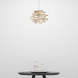 First Choice Lighting Gold Metal Swirl Easy Fit Light Shade - thumbnail 2