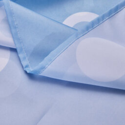 Neel Blue Sky Blue Bubble Printed Polyester Shower Curtain, Water-Resistant Bathroom Curtain With 12 Hooks - 180X200Cm - thumbnail 6
