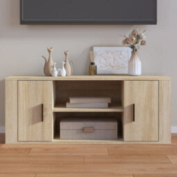 Berkfield Sturdy Tv Cabinet Sonoma Oak 100X35X40 Cm Engineered Wood - thumbnail 2