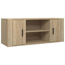 Berkfield Sturdy Tv Cabinet Sonoma Oak 100X35X40 Cm Engineered Wood - thumbnail 1