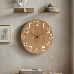 Garden Greatness Natural Wood Effect Cut-Out Wall Clock - thumbnail 2