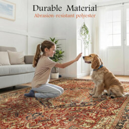 Bedlooms Majestic Cashmere Rug 60X110Cm, Modern Area Rug, Anti Slip, Stain Resistant, Large Door & Floor Mat - thumbnail 5