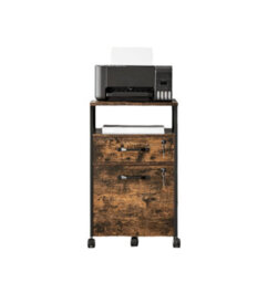 Modcraft Mobile Filing Cabinet With Lockable Drawers , Wheels With Open Shelf For A4 & Letter Files - thumbnail 2