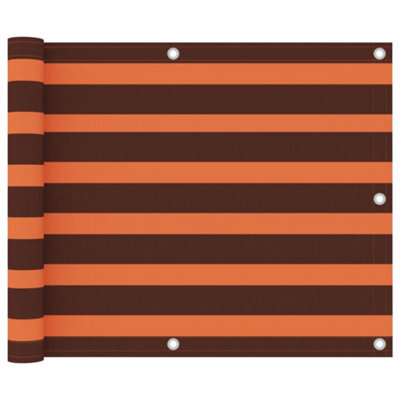 Berkfield Balcony Screen Orange And Brown 75X600 Cm Oxford Fabric - image 1