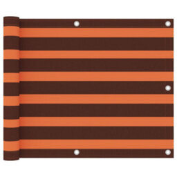 Berkfield Balcony Screen Orange And Brown 75X600 Cm Oxford Fabric