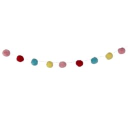 Pastel Pom Battery-Powered Warm White 16 Led Indoor String Lights - thumbnail 2