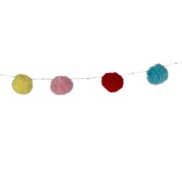 Pastel Pom Battery-Powered Warm White 16 Led Indoor String Lights - thumbnail 4
