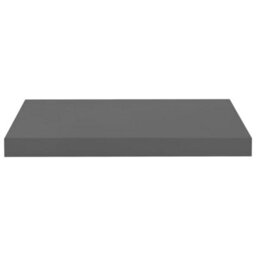 Berkfield Floating Wall Shelf High Gloss Grey 50X23X3.8 Cm Mdf - thumbnail 4