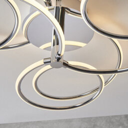 Luminosa Lighting Luminosa Eterne Led Semi Flush Light Chrome Plate & White Silicone - thumbnail 5