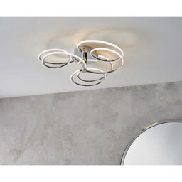 Luminosa Lighting Luminosa Eterne Led Semi Flush Light Chrome Plate & White Silicone - thumbnail 2