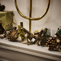 Dibor Metallic Christmas Xmas Table Decoration Christmas Garland 1.2M - thumbnail 4