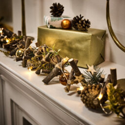 Dibor Metallic Christmas Xmas Table Decoration Christmas Garland 1.2M