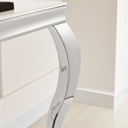 Furniturebox Uk Skye White Marble Glass And Metal Console Table - thumbnail 5