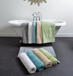 Allure Bath Fashions Bamboo Cotton Non-Slip Bath Mat - Duckegg - thumbnail 3