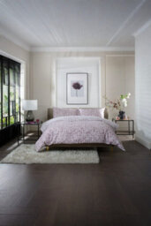The Lyndon Company Tulle 100% Cotton Pink Duvet Cover Set Extra Soft Stone-Effect Bedding With Piped Edge