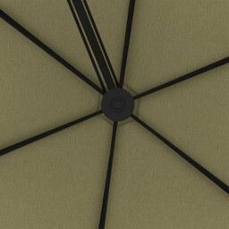 Outsunny 3(M) Cantilever Garden Parasol Umbrella W/ Solar Led, Beige - thumbnail 9