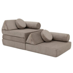 Living Room Upholstered Bench With Foam Core, Freestanding Design Plus Loose Back Cushions 130 X 65 X 43 Blue - thumbnail 6