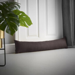 Luxury Living Velvet Chenille Draught Excluder 90Cm X 15Cm X 15Cm Chocolate - thumbnail 1