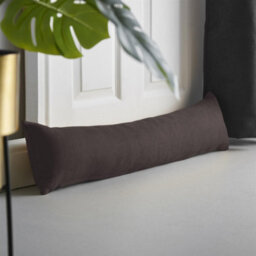 Luxury Living Velvet Chenille Draught Excluder 90Cm X 15Cm X 15Cm Chocolate - thumbnail 2