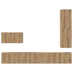 Berkfield 4 Pcs Artisan Oak 30.5 X 30 X 110 Cm Engineered Wood - thumbnail 8