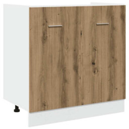 Berkfield 11 Piece Kitchen Cabinet Set Lyon Artisan Oak Engineered Wood - thumbnail 7