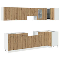 Berkfield 11 Piece Kitchen Cabinet Set Lyon Artisan Oak Engineered Wood - thumbnail 2