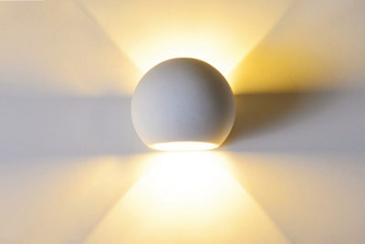 Luminosa Lighting Luminosa Indoor Decorative Paintable Plaster Serres Wall Light Ip20 For 1 X G9 Max 40W White