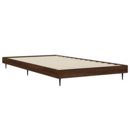Berkfield Bed Frame Brown Oak 100X200 Cm Engineered Wood - thumbnail 5