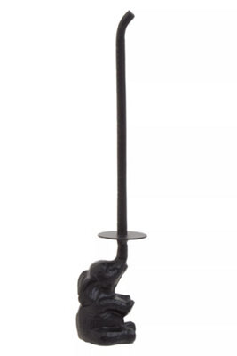 Orsina Elegant Black Elephant Toilet Roll Holder, Classic Toilet Roll Holder For Washroom, Durable Roll Holder - image 1