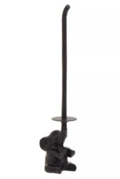 Orsina Elegant Black Elephant Toilet Roll Holder, Classic Toilet Roll Holder For Washroom, Durable Roll Holder - thumbnail 2