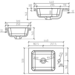 Plum&clay Rigel Concrete Wall Hung Cloakroom Vanity Unit With Resin Basin (W)44Cm (H)63Cm - thumbnail 8