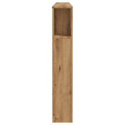 Berkfield Headboard Cabinet Artisian Oak 200X18.5X102.5 Cm Engineered Wood - thumbnail 5