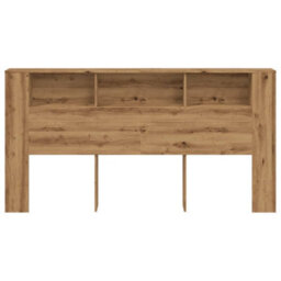 Berkfield Headboard Cabinet Artisian Oak 200X18.5X102.5 Cm Engineered Wood - thumbnail 4