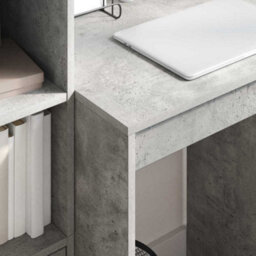 Berkfield Modern Writing Desk Concrete Grey Concrete 60 X 50 X 76 Cm Simple - thumbnail 4