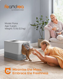 LEDREM Hidden Cat Litter Box, Cat Litter Tray With Hood, Slide-Out Tray, Scoop, Brush, Spacious For Large Cats, Max. Load 15 Kg - thumbnail 1