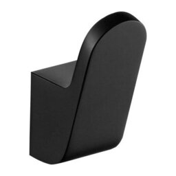 Bisk Single Hook Hanger Wall Dressing-Gown Towel Bathroom Black Powder Coated Zamak - thumbnail 3