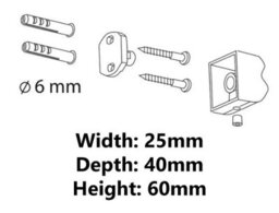 Bisk Single Hook Hanger Wall Dressing-Gown Towel Bathroom Black Powder Coated Zamak - thumbnail 2