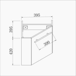 AVER-GROWTH Wall-Mounted Bathroom Vanity Unit Matt White Pre-Assembled Bathroom Cabinets Only 395(W)X395X(D)X420(H)mm With Door - thumbnail 6
