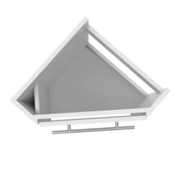 AVER-GROWTH Wall-Mounted Bathroom Vanity Unit Matt White Pre-Assembled Bathroom Cabinets Only 395(W)X395X(D)X420(H)mm With Door - thumbnail 4