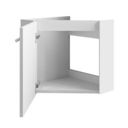 AVER-GROWTH Wall-Mounted Bathroom Vanity Unit Matt White Pre-Assembled Bathroom Cabinets Only 395(W)X395X(D)X420(H)mm With Door - thumbnail 3