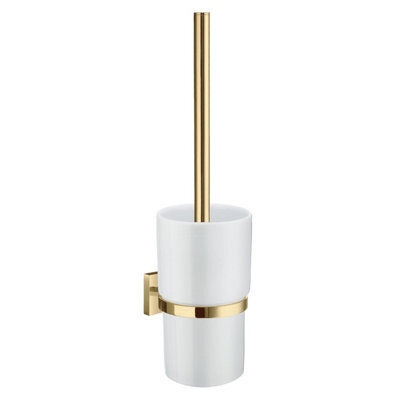 Smedbo Wall Mounted Toilet Brush And Porcelain Container