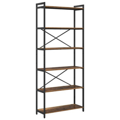 Berkfield Modern Bookcase Old Wood 80 X 30 X 188 Cm Engineered Wood - image 1
