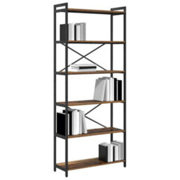 Berkfield Modern Bookcase Old Wood 80 X 30 X 188 Cm Engineered Wood - thumbnail 3