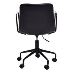 Orsina Ergonomic Black Home Office Chair, Comfortable Design Work From Home Chair, Movable Chair For Bedroom - thumbnail 4