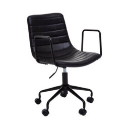 Orsina Ergonomic Black Home Office Chair, Comfortable Design Work From Home Chair, Movable Chair For Bedroom