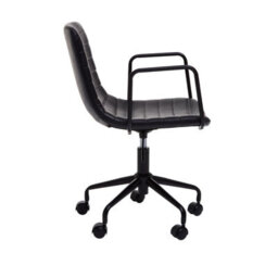 Orsina Ergonomic Black Home Office Chair, Comfortable Design Work From Home Chair, Movable Chair For Bedroom - thumbnail 3