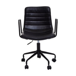 Orsina Ergonomic Black Home Office Chair, Comfortable Design Work From Home Chair, Movable Chair For Bedroom - thumbnail 2