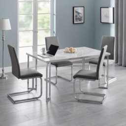 Oakham Kensington Premium Slate Grey Cantilever Dining Chairs - Set Of 2 - thumbnail 5