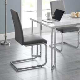 Oakham Kensington Premium Slate Grey Cantilever Dining Chairs - Set Of 2 - thumbnail 4