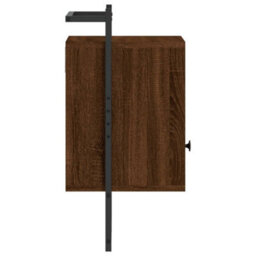 Berkfield Bedside Cabinets Wall-Mounted 2 Pcs Brown Oak 40X30X61 Cm Engineered Wood - thumbnail 8